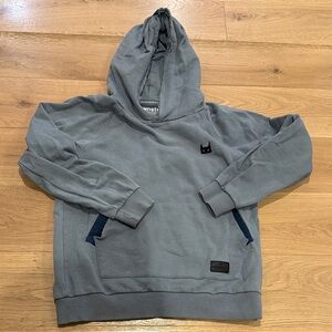 Cozy Gray MNSTR Kids' Hoodie with Pocket Detail